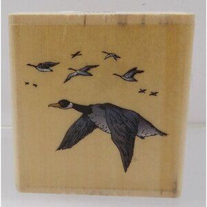 Flying Canadian Geese Stamp ©1997 Stamp City #X8637 Detailed